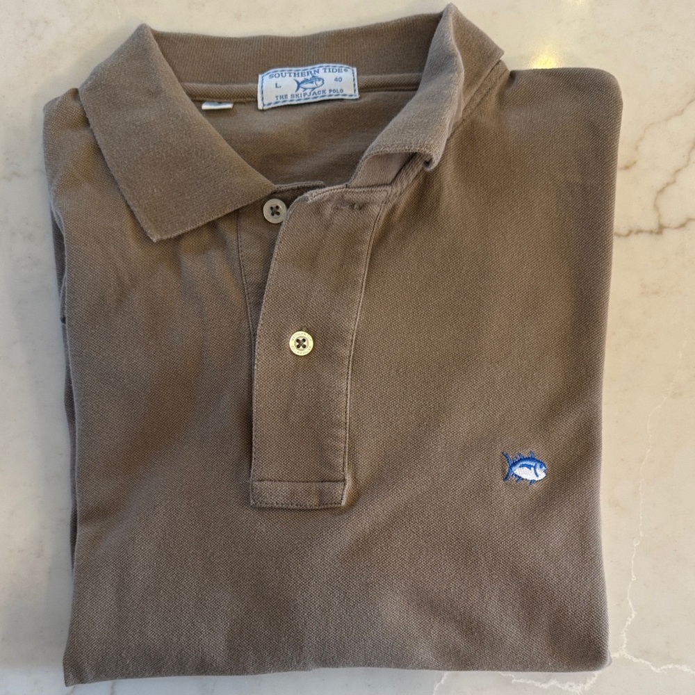 Southern Tide Men's Brown Polo Shirt